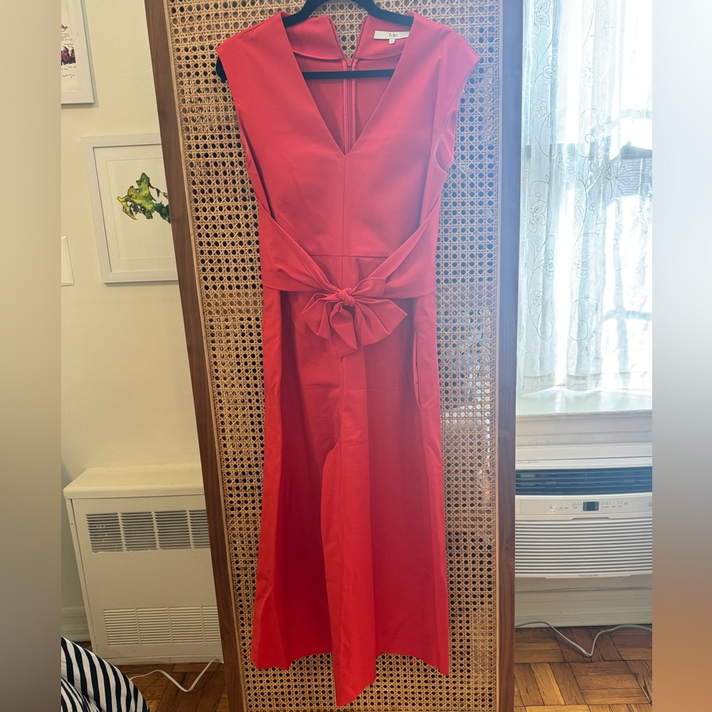 Tibi bow sleeveless jumpsuit size 6